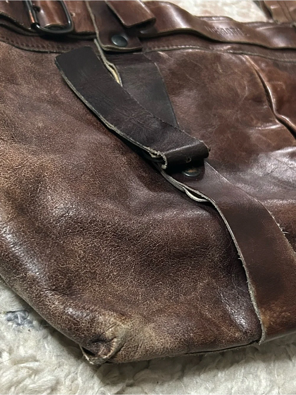 Vintage Vic Matie Brown Leather Tote Bag